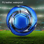 PU Leather Machine-stitched Football Ball Adults Match Soccer Balls Waterproof Size 5 Practicing Sports Accessories