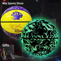 Reflective Glow Basketball Size 5 7 Outdoor Street Cool Balls Glowing Luminous Basketballs Child Youth Adults Balls Free Gift