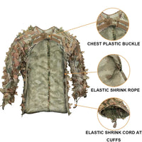 Tactics Leaf Camouflage Cloak Hunting Clothes Mesh Aldult Camuflaje Airsoft CS Shooting Suit Outdoor Hunting Equipment