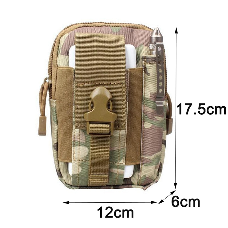 Waist Pack Men's Casual Bag Travel Purse Waterproof Belt Zipper Tactical Outdoor Sport Fanny Multifunction Pack Phone Pocket