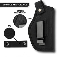 IWB Universal Airsoft Right/Left Gun Holster Hunting 9mm Pistol Mag Pouch Holster Fits Glock 23,26,27,42, M&P Shield