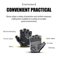 New Half-Finger Men'S And Women'S Cycling Gloves Liquid Silicone Shock-Absorbing Breathable Sports Bike Fitness Gloves