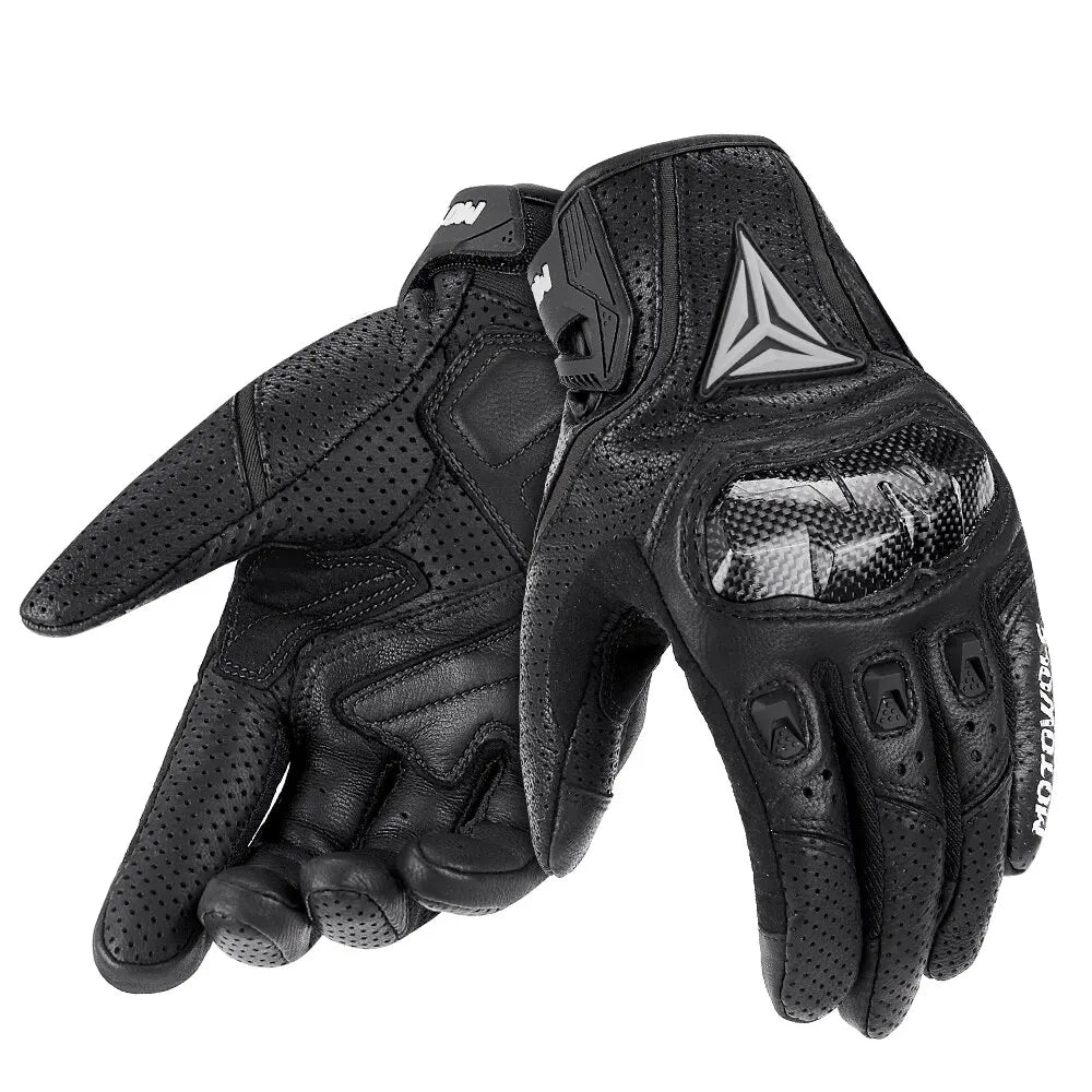 Motorcycle Racing Gloves Men Leather Gloves Summer Breathable Motorbike Guantes Moto Motocross Cycling Gloves Protective