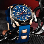 LIGE Fashion Men Watches Top Brand Luxury Silicone Sport Watch Men Quartz Date Clock Waterproof Wristwatch Chronograph Clock Man