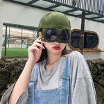 Retro Pilot Hat Sunglasses Baseball Cap Men Women‘s Hip-hop Trend Outdoor Travel Sport Cycling Sunshade Hat Street Baseball Caps