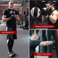 Boxing Hand Wrap Inner Gloves Half Finger Gel Boxing Glove for Muay Thai MMA Kickboxing Martial Arts Punching Speed Bag Training