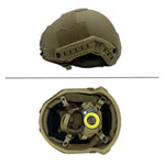 Fast Wendy PE NIJ IIIA High Shear Ballistic Helmet, XP Shear Tactical Helmet, Dial with Green Bulletproof Helmet