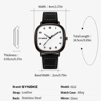 Quartz Watches Waterproof SYNOKE Brand Luxury Leather Strap Japanese Movement Military Watch Men Relogio Masculino