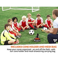 Soccer Cones Disc Con with Carry Bag and Holder Agility Training Field Markers Sports Cones Football Training Equipment Coaching