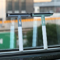 Glass Cleaning Tool with Spray Double-sided Window Glass Wiper Nozzle Disassemble Rod Mop Squeegee Household Cleaning Supplies