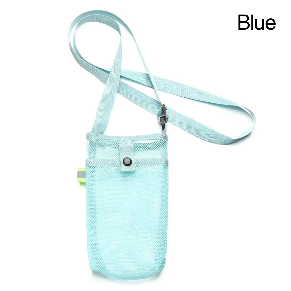 Portable Sport Water Bottle Cover Mesh Cup Sleeve Pouch With Strap Mobile Phone Bag Visible Bag Outdoor Camping Accessories