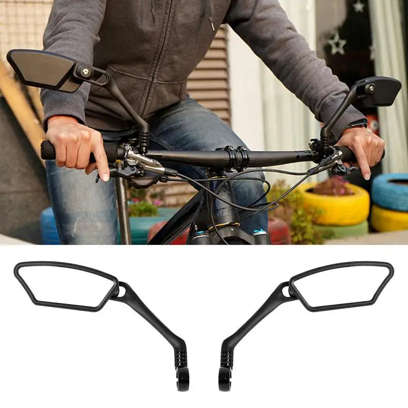 Retractable Anti-Glare Bicycle Mirror Handlebar Rear View Wide Range Back Sight Reflect Electric Scooter Mirror Bike Accessories