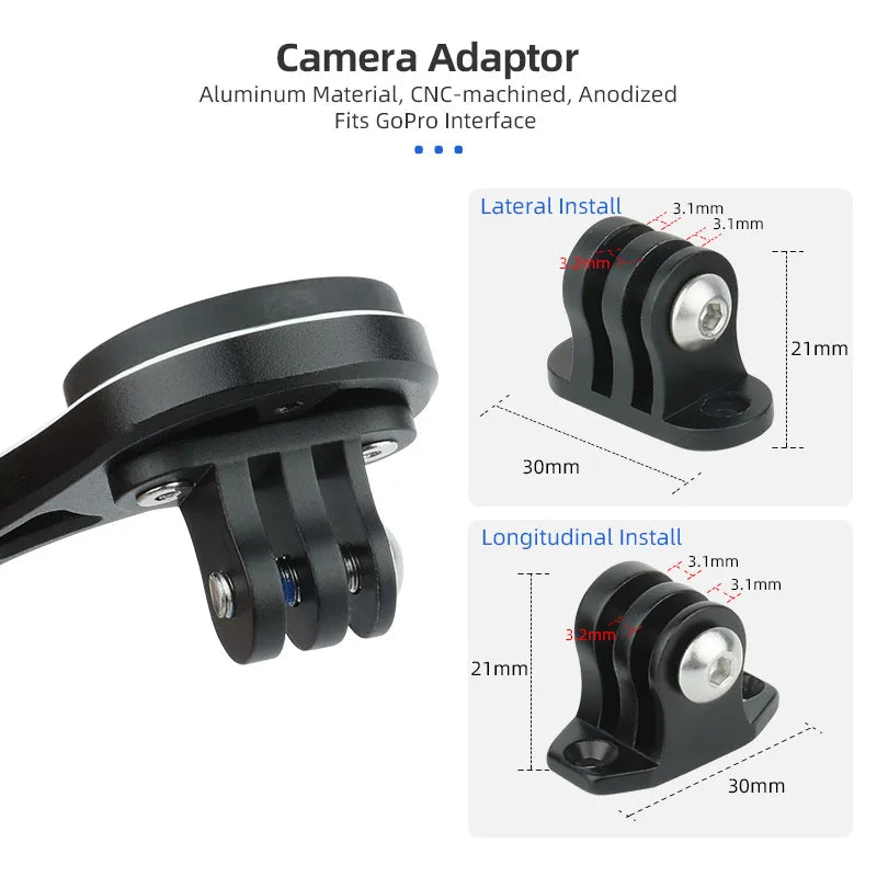 Bicycle Computer Extended Out Front Stand Handlebar Mount Camera Bracket Adaptor Fits GoPro Sports Camera/Garmin/Bryton/Wahoo