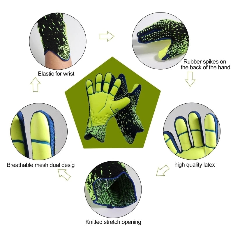 Professional Goalkeeper Gloves Adults Kids Football Latex Thickened Protection  Goalkeeper Soccer Sports Football Goalie Gloves