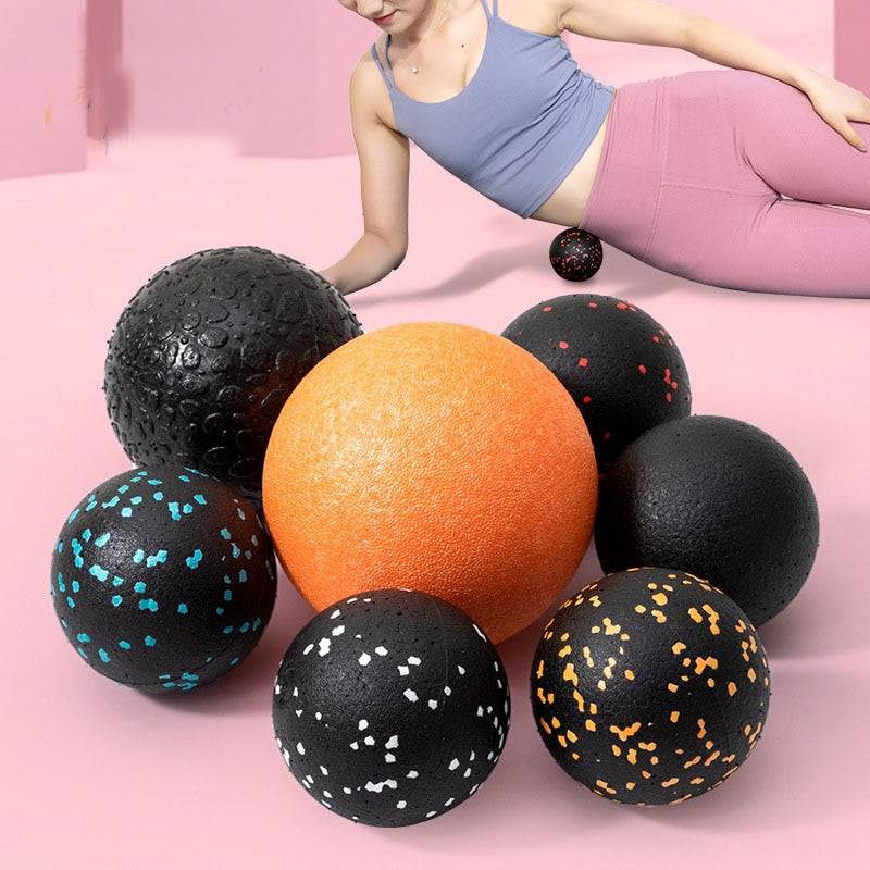 ?EPP Fitness Ball Double Lacrosse Massage Ball Set Mobility Peanut Ball for Self-Myofascial Release Deep Tissue Yoga Gym Home