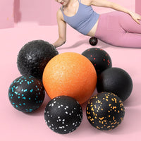 ?EPP Fitness Ball Double Lacrosse Massage Ball Set Mobility Peanut Ball for Self-Myofascial Release Deep Tissue Yoga Gym Home