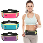 Running Waist Bag Sport Belt Pack with Adjustable Strap 3 Pockets Waterproof Gym Bag for Running Hiking Travel Outdoors Sport