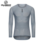 YKYWBIKE 2022 Cycling Base Layer Long Sleeve  BikeSports Bike Shirt   Underwear Racing Bicycle Shirt black white