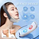 EMS V Face Beauty Device Heat Vibration Massager for Face Lifter Electric V-Line Facial Belt Double Chin Up Reducer Face Shaper